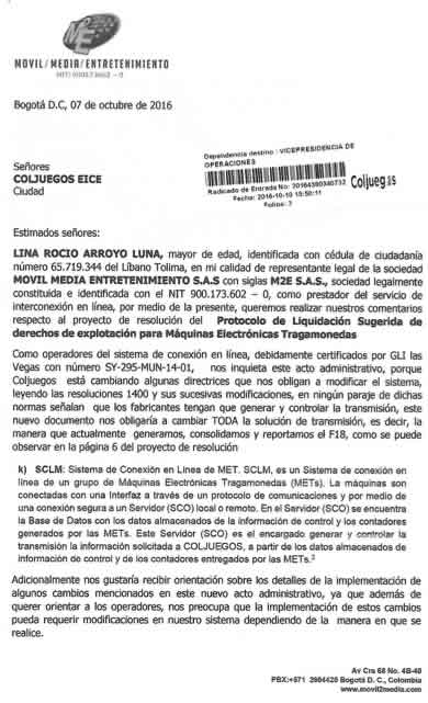 Comentarios sobre modificaciones a Conexión Online 