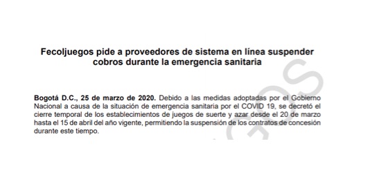 https://www.mundovideo.com.co/colombian-gambling-news/guilds-ask-to-the-connection-system-companies-to-stop-their-charges-during-the-health-emergency
