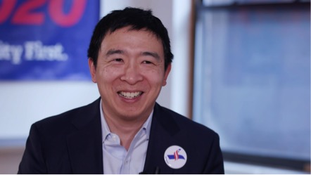 US presidential candidate Andrew Yang shone his political spotlight on online poker