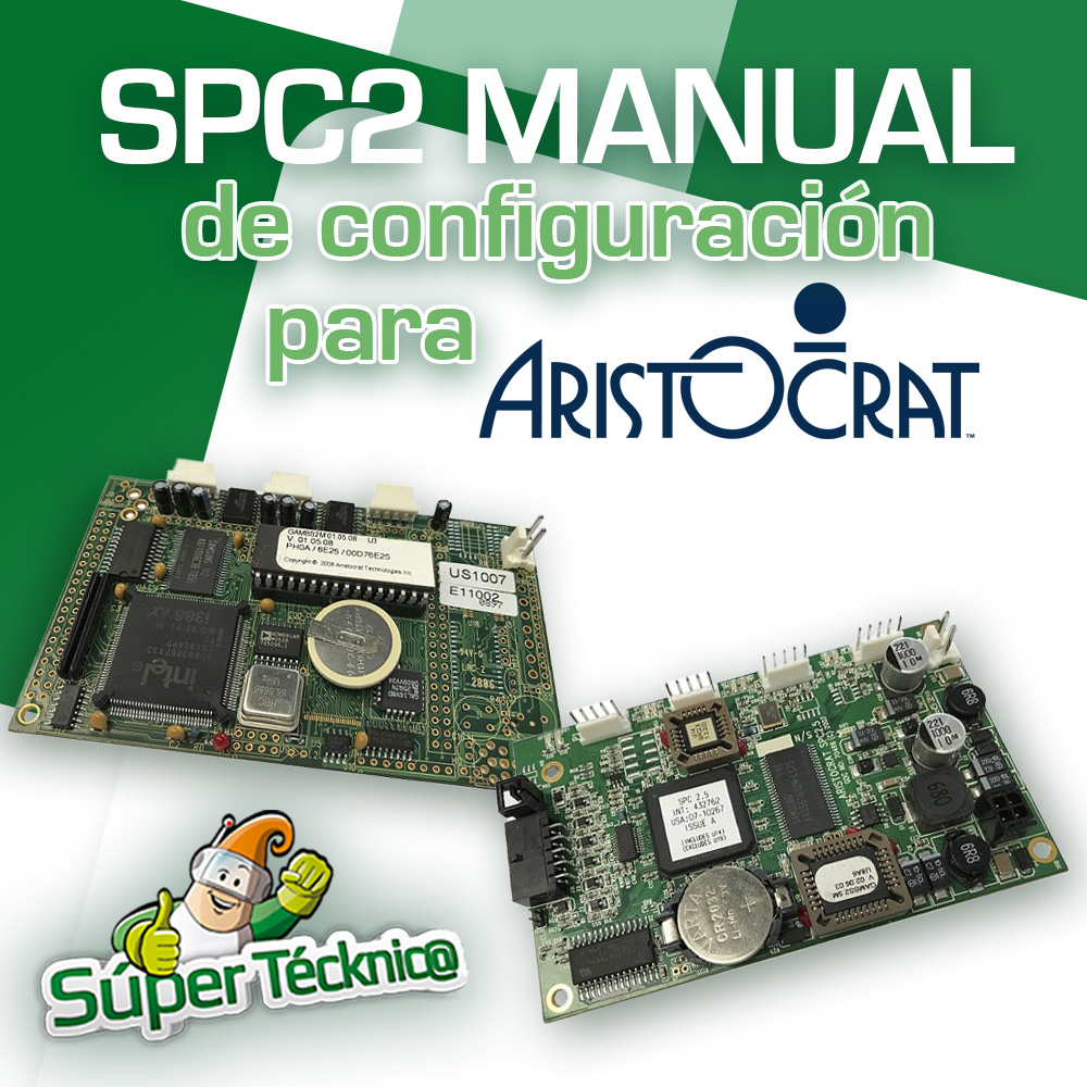 SPC2 tarjeta de Comunicación, manual de configuración para Aristocrat MAV500 MKV