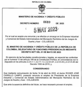 Crisis in Coljuegos