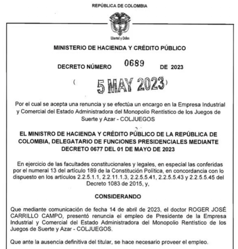 Crisis in Coljuegos, has a BABY president in charge Sami Libos Zúñiga