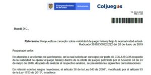 Fantasy sports and eSports gambling games in Colombia