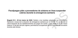 Guilds ask to the connection system companies to stop their charges during the health emergency