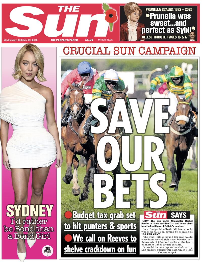The Sun takes a swing at the government with “Save Our Bets” campaign