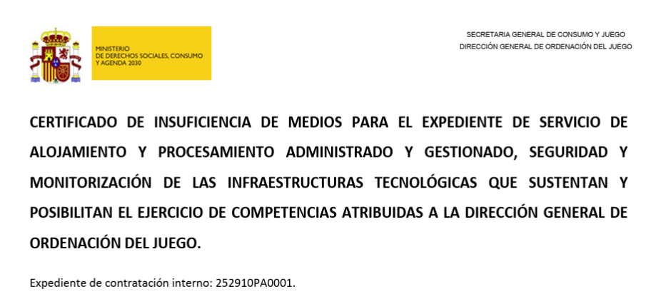 Spain at risk: €7.9 million emergency contract exposes online gambling oversight and control system