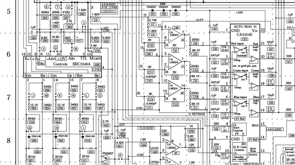 Diagrama Wells Gardner U3000_17_inch