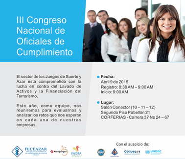 Abril 9, congreso de oficiales de cumplimiento