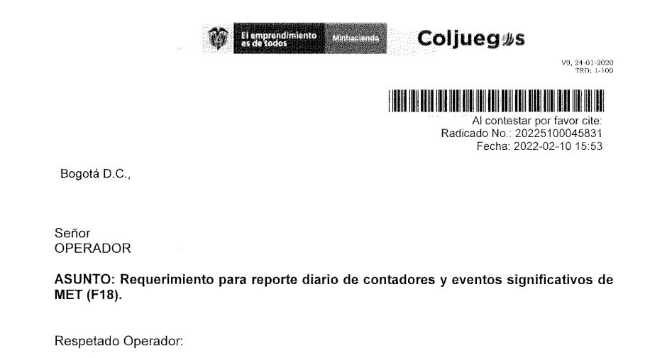 Archivo F18 sólo se podrá enviar hasta las 11:59 p.m , Coljuegos