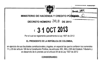ATENCION, DECRETO TRANSITORIO MODIFICA RETENCION EN LA FUENTE DURANTE NOVIEMBRE Y DICIEMBRE