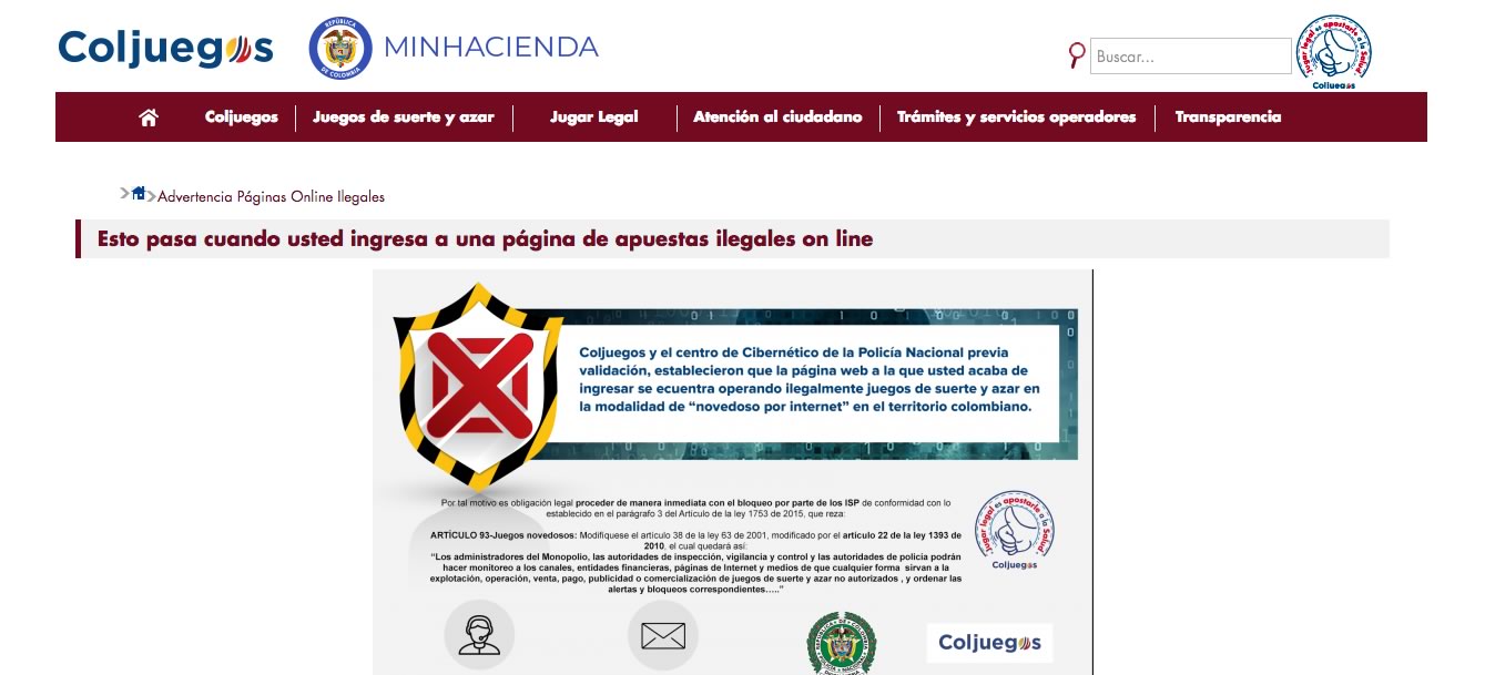 Coljuegos bloquea sin discreciÃ³n con su protocolo de monitoreo online