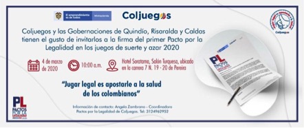Coljuegos inicia nueva ruta de pactos por la legalidad