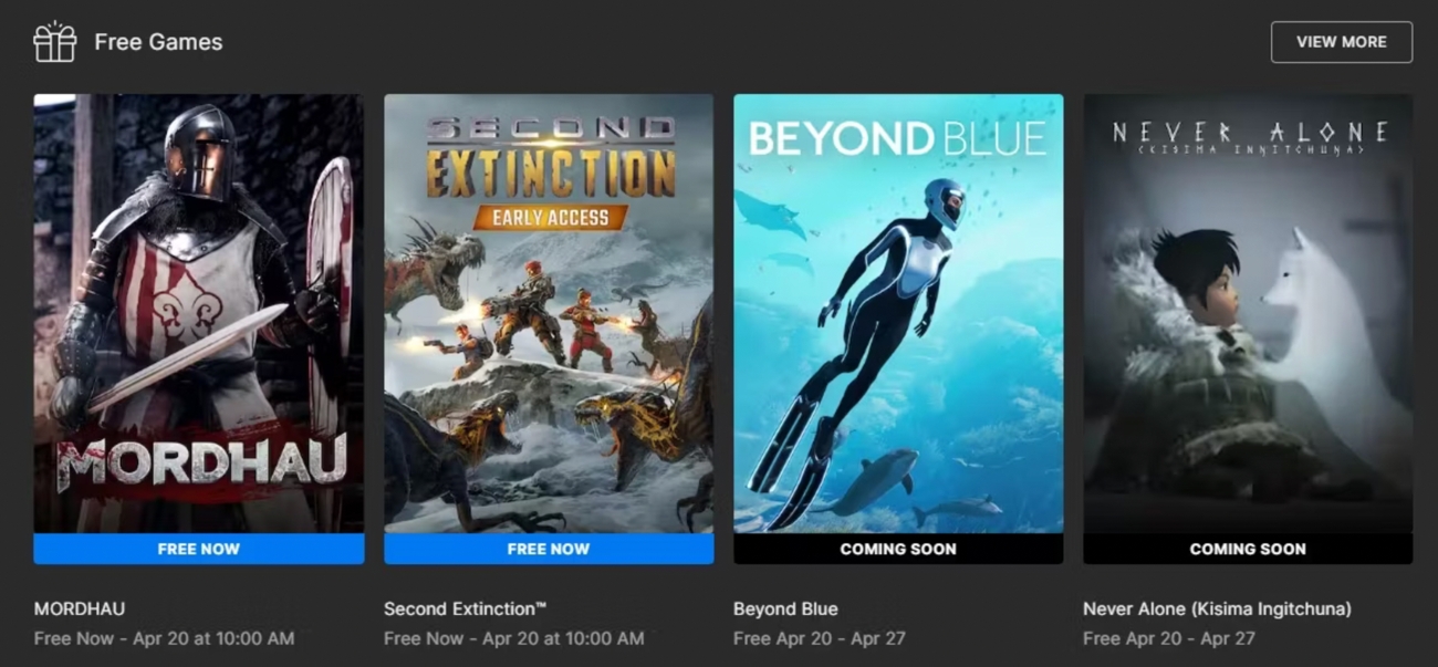 Epic Games lanzarÃ¡ cuatro juegos gratuitos este 20 de Abril