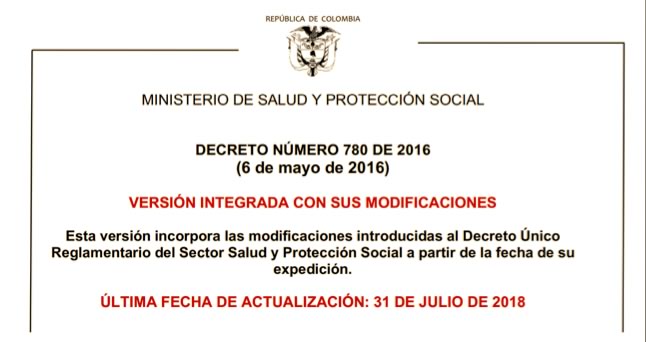 Min. de salud apoyó al gremio con el decreto N. 1355