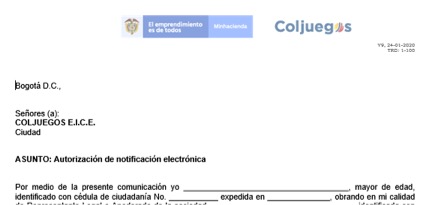 Notificación electrónica hasta el 22 de mayo hay Plazo, Coljuegos