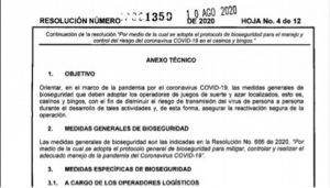 Protocolo de Bioseguridad para Casinos y Bingos