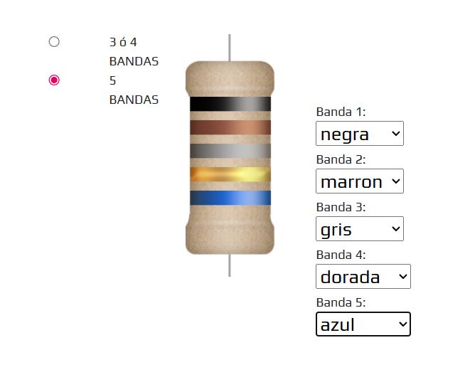 Calcular el valor de una resistencia