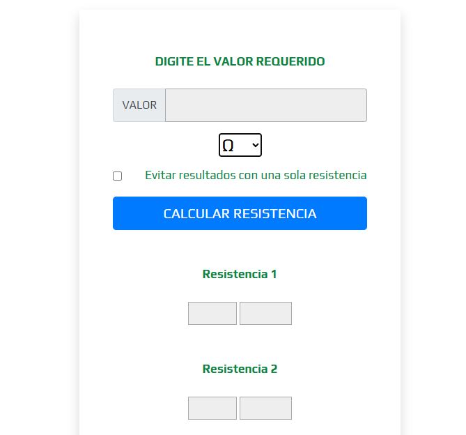 Calcular el valor de resistencias en paralelo