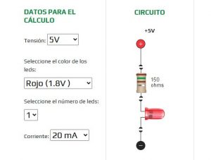 Calcular el valor de leds en paralelo