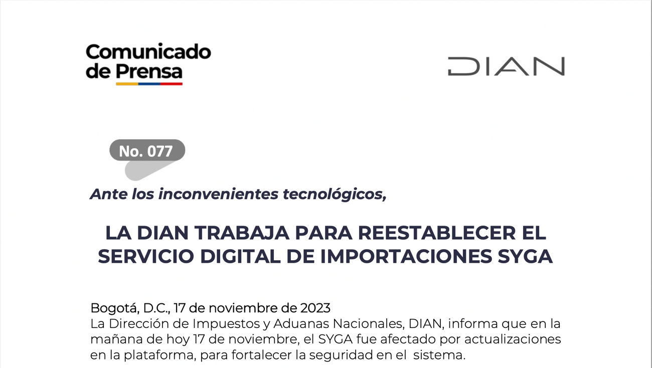 Coljuegos al igual que la DIAN fuera de lÃ­nea desde el 17 de noviembre de 2023.