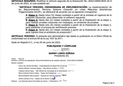 Coljuegos amplia plazo para SCLM+, es oficial