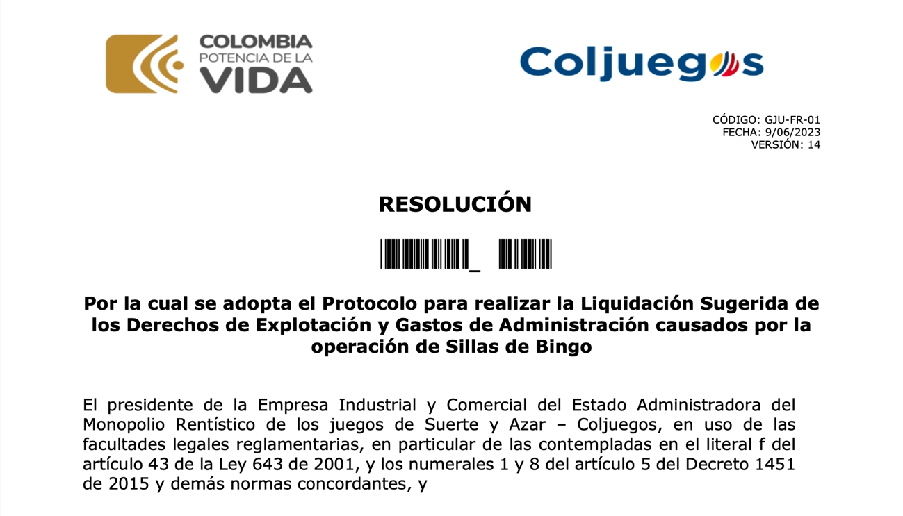 Bingos en Colombia recibirían 12% de Beneficio, según nueva resolución Coljuegos.
