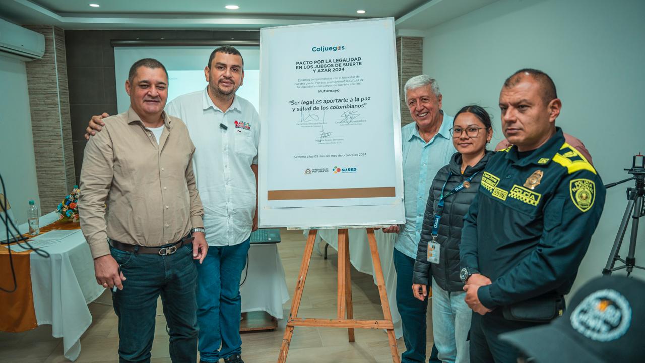 Coljuegos y Gobernación de Putumayo firman pacto por la legalidad. 