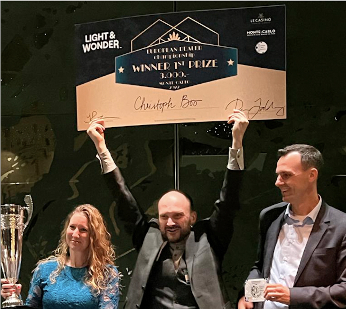 European Croupier Championship proclaims Christoph Boo winner.