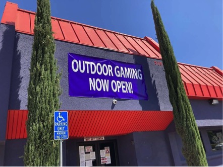 First outdoor cardroom in United Sates