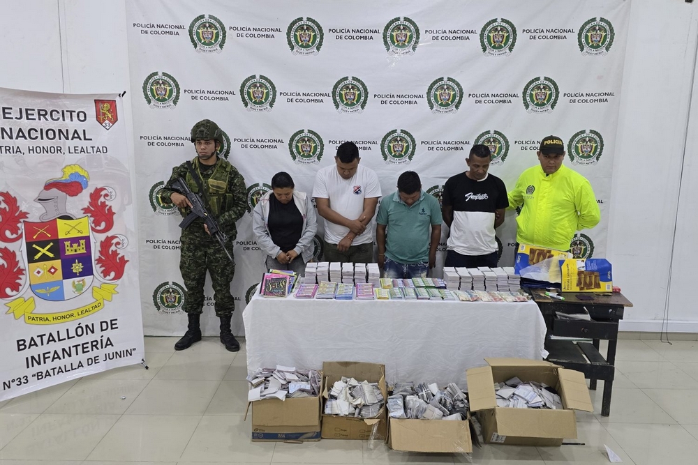 Coljuegos y autoridades desmantelan red de chance ilegal en San Andrés de Sotavento: cuatro detenidos