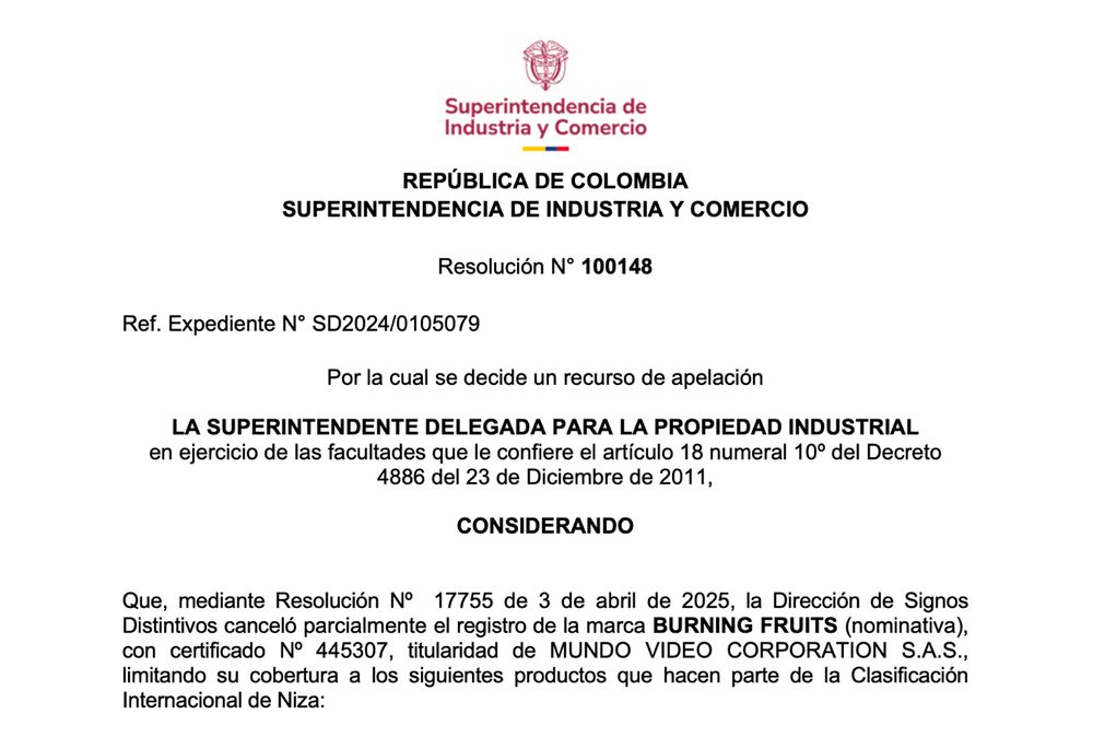 La SIC cierra la apelación de EGT y deja en firme el fallo: MundoVideo® gana definitivamente