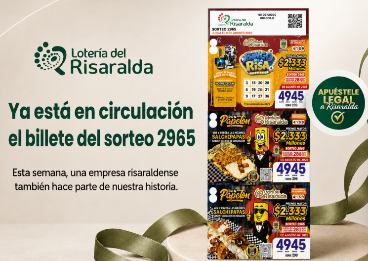 Lotería del Risaralda prepara sorteos dobles en octubre