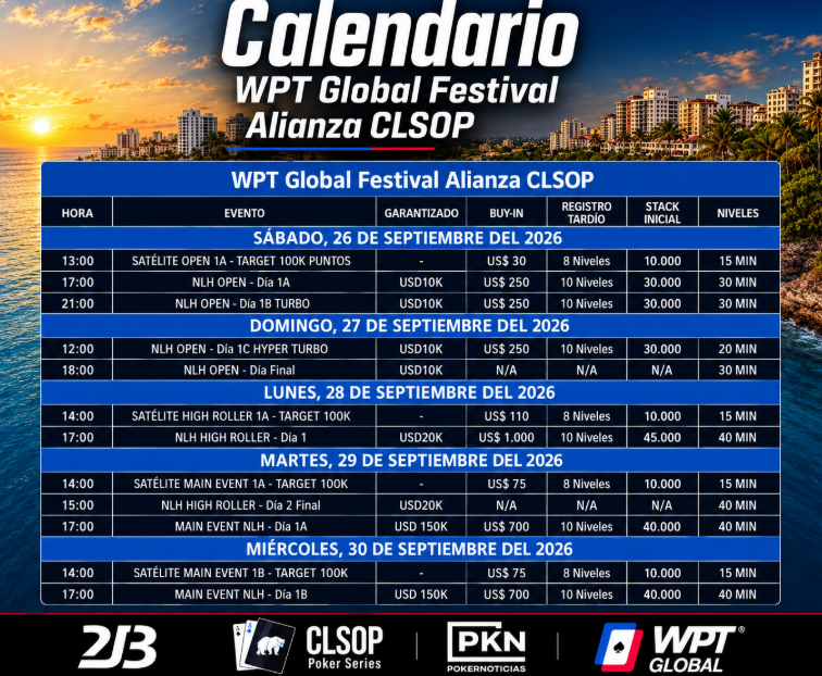 WPT Global y CLSOP llevan US$200.000 a Dominicana